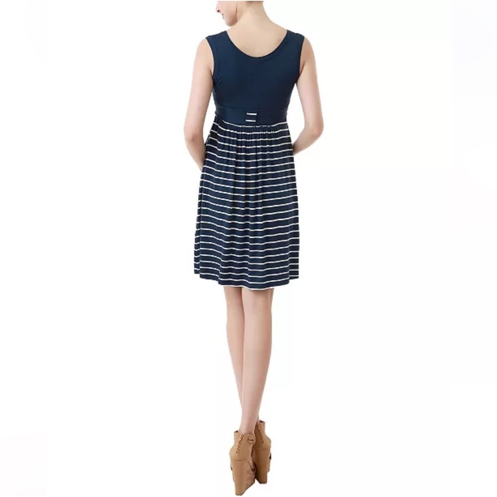 Kim & Kai Maternity Scoop Neck Striped Dress - Picture 3 of 8